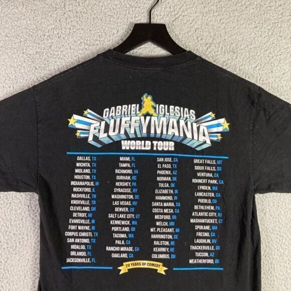 Gabriel Iglesias World Tour Shirt 20 Years Comedy Concert Unisex Medium Fluffy - Picture 8 of 8